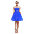 Grace Karin Strapless Beaded Short Puffy Blue Homecoming Dress CL4097-3